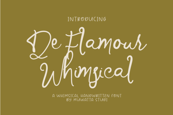 De Flamour Whimsical: A Magical Handwritten Script Font for Campaigns