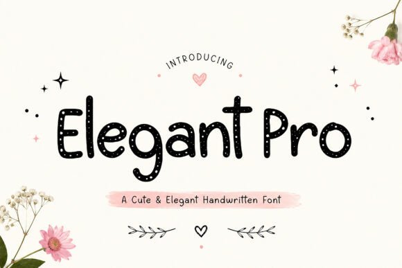 Elegant Pro: A Playful Handwritten Font for Crafters