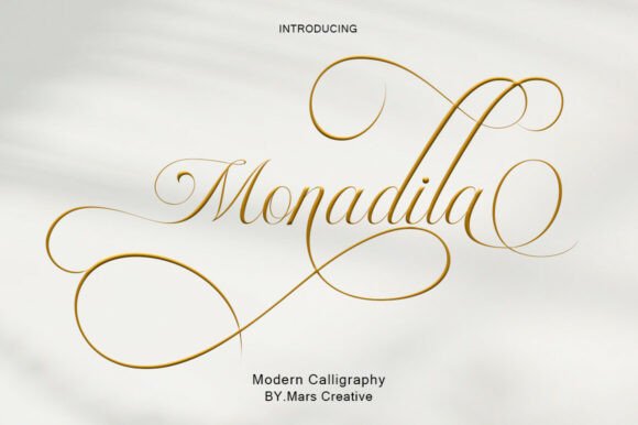 Monadila: A Modern Calligraphy Font for Branding Projects