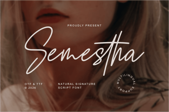 Semestha: A Refined Script Font for Brand Identity Design