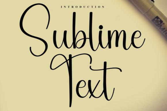 Sublime Text: A Distinctive Script Font for Digital Design