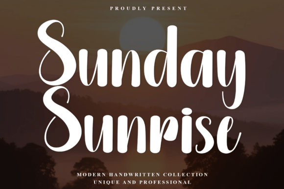 Sunday Sunrise: A Crisp Handwritten Font for Digital Clarity